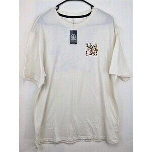 Volcom Men's Eye Warp Graphic Tee T-shirt Skater Surf Streetwear Sz XL Cream Nwt